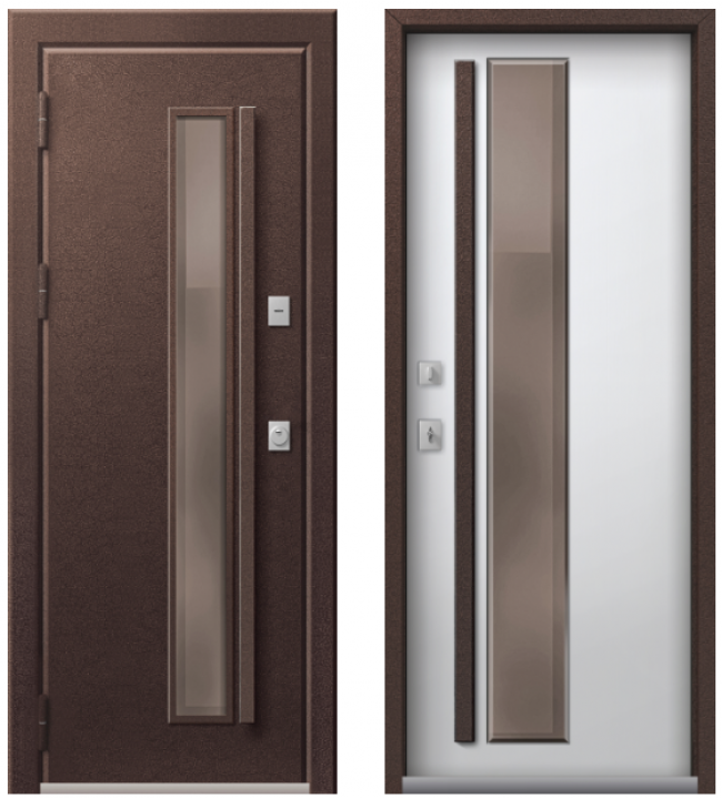 Т-4 Premium Шоколад муар/кашемир белый с механической защелкой