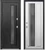 Стальная дверь с терморазрывом Т-5 Premium Чёрный муар/Софт ясень белый с механической защёлкой