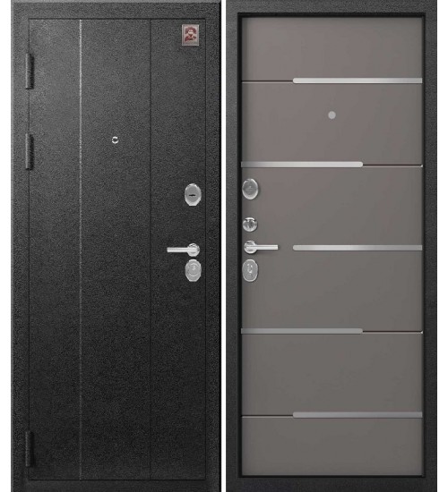 Стальная дверь Центурион С-108 серый муар/софт серый
