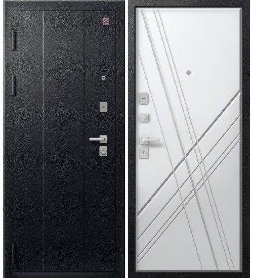 Дверь Центурион, С-106, черный муар/софт белый