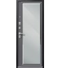 Металлическая дверь Центурион, LUX-1, зеркало, черный муар/софт  маренго