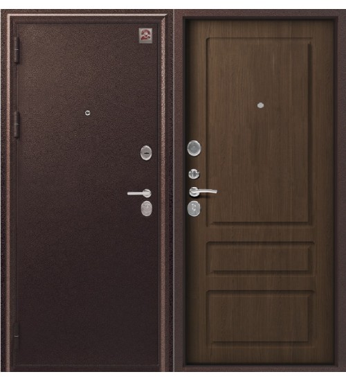 Дверь Центурион, LUX-6, медный муар/дуб янтарный