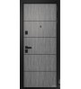 Стальная дверь Орфей-200 холст графит/холст натуральный