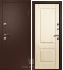Стальная дверь Триера-100 термо медь/дуб беленый