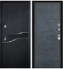 Дверь с терморазрывом Амакс термо черный шелк/бетон графит
