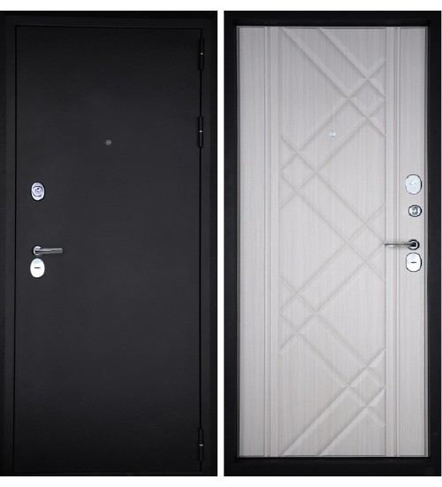 Стальная дверь Эталон стандарт А-2 черный муар/прованс