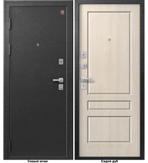 Дверь Центурион, LUX-6, серый муар/седой дуб