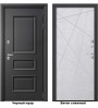 Уличная дверь Titan-1 термо черный муар/бетон снежный