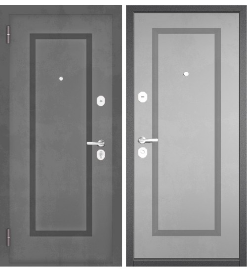 Входная дверь Бульдорс TRUST ECO 189 Бетон темный/бетон серый